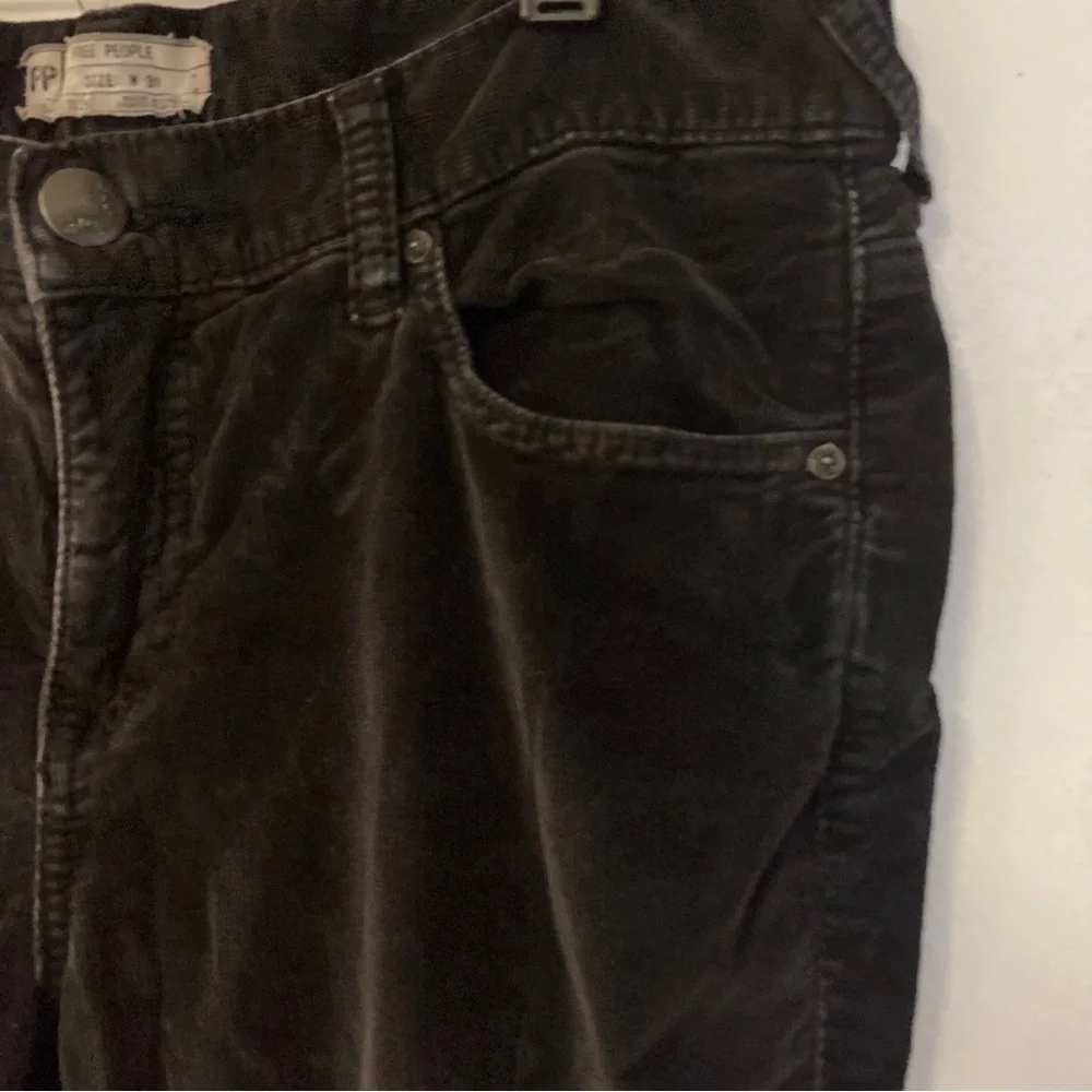 3 for $15 Free People Faded Black Corduroy Skinny Stretch Jeans Casual Pants - Picture 4 of 9